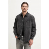 Rifľová košeľa Calvin Klein Jeans pánska, šedá farba, voľný strih, s klasickým golierom, J30J327558 S