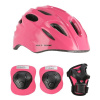 Detská prilba na bicykel+chrániče NILS Extreme MTW01+H210, ružová