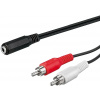 Kábel PremiumCord Jack 3,5 mm-2xCINCH F/M 1,5 m kjackcinb2
