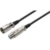 Monacor MEC-1500/SW XLR kábel [1x XLR zástrčka - 1x XLR zásuvka] 15 m čierna; 0062270