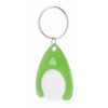 Kľúčenka so žetónom z recyklovaného plastu , Green
