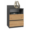 VENETI Nočný stolík MALWA M1 dub artisan / antracit