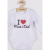 Body s potiskem New Baby I Love Mum and Dad 68 (4-6m)