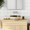 vidaXL Umývadlo na dosku viacfarebné okrúhle Φ41x14 cm keramické - Čierna - 129700-75724