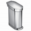 Simplehuman Odpadkový koš volně stojící Slim pedal bin 45 l Kartáčovaná nerez ocel mat SHCW2044