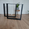 Kovová noha na stôl tvaru U 60 Farba: Čierna, Veľkosť jakla: 60x40x2 Kovová noha tvaru U pre jedálenské a pracovné stoly (60 cm)