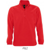 SOL´S NESS / Pánska fleecová mikina s 1/2 zipsom - red XL