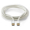 Nedis CCTB60800AL20 USB 2.0, USB-C™ Zástrčka, USB-C™ Zástrčka, 2m, stříbrný