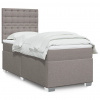 Box spring postel s matrací taupe 90x200 cm textil Hnědošedá 3292689