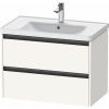 DURAVIT Ketho 2 závesná skrinka pod umývadlo, 2 zásuvky, 784 x 455 x 549 mm, biela super matná, K25283084840000