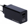 Wozinsky adaptér, 65W, GaN, USB, USB-C, QC 3.0, PD, čierny (WWCG01)