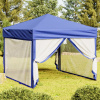 zahrada-XL Skladací párty stan s bočnicami modrý 3x3 m 93528