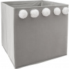 Atmosphera for Kids Úložný box sivý s brmbolcami 29 x 29 x 29 cm