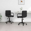 zahrada-XL Otočné jedálenské stoličky 2 ks čierne zamatové 334718
