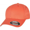 Flexfit | 6277, 6 panelová vlnená česaná šiltovka Flexfit, oranžová Spicy, L/XL