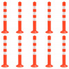 vidaXL Dopravné stĺpiky 10 ks 75 cm PE - 179966-114091