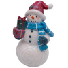 Dekorácie Snehuliak s darčekmi - drevo