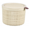 Košík Curver® JUTE ROUND, 2L, béžový, 17x13 cm, s vekom