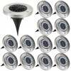 Solárna zapichovacia záhradná lampa - 12x solárne lampy riadené 16 LED Ingasing lampy (12x solárne lampy riadené 16 LED Ingasing lampy)