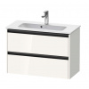 Duravit Ketho.2 Umývadlová skrinka, 55x81x39 cm, 2 zásuvky, lesklá biela K25256022220000