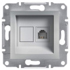 Asfora - Zásuvka telefonní RJ11, aluminium, EPH4100161 (Schneider Electric, Asfora, aluminium)