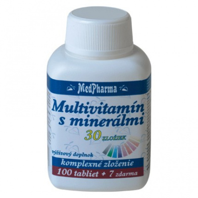 medpharma multivitamin s mineraly 30 slozek 107 tabliet – Heureka.sk