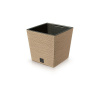 PROSPERPLAST Kvetináč FURU SQUARE LOW ECO WOOD 24cm naturo