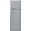 SMEG 50's Retro Style FAB30 kombinovaná chladnička s mrazákom hore strieborná