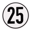 DEMA Rýchlostná nálepka 25 km/h, 200 mm