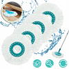 4 ks vymeniteľných mopov na mop, kompatibilné s Leifheit Clean Twist Disc Mop