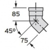 Koleno Vaillant 45° DN80 - 303259