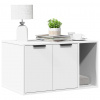 vidaXL Uzavretý box na stelivo, biely 80x50x45 cm, kompozitné drevo 857733