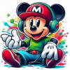 CUKROVÁ TLAČ jedlý obrázok na tortu Cukrová hmota Štýlová Myšiak Mickey Dizajn + meno