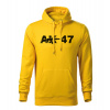 DRAGOWA pánska mikina s kapucňou AK-47, žltá 320g/m2 - L
