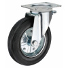 Koliesko kontajnerové otočné s platňou, priemer 200mm, výška 238mm, do 210kg, oceľový disk