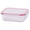 Dóza MagicHome BSG2, 1000 ml, sklenená, 200x150x60 mm, obdĺžniková, borosilikátové sklo/PP, Clip
