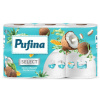 Toaletný papier, 4 vrstvový, malé rolky, 6 roliek, PUFINA 