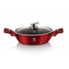 Berligerhaus BH-1263 Pekáč kulatý s mramorovým povrchem a poklicí Burgundy Metallic Line 28cm