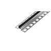 DL7/4 dilatačná lišta s výplňou 1/2 PU + 1/2 pryž, ACARA, nerez lesk V2A čierna, 12,5 mm, 2,5 m