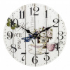 Nástenné hodiny Retro Pastels Kvety MDF 34cm 124268 (Nástenné hodiny Retro Pastels Kvety MDF 34cm 124268)