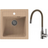 Set Alveus (dřez Atrox 20 Beige 55 + baterie Mintas Béžová/Kartáčovaná ocel) SETA25034