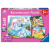 RAVENSBURGER Puzzle Disney princeznej a ich maznáčikovia 3x49 dielikov