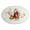 Vianočný servírovací tanier so Santa Clausom a sobom
