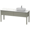 DURAVIT Luv stojaca skrinka pod umývadlo vpravo, pod dosku, 2 zásuvky, 1733 x 570 x 743 mm, stone šedá matná lakovaná, LU9563R9292