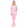 Teplé froté pyžamo s prúžkami dámske Regina modrá 2XL Ružová