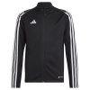 Adidas Tiro 23 TR JR Detská športová mikina so zipsom, čierna, veľ. 164, 4066745701356