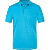 James & Nicholson | JN 569, Pánske žerzejové elastické polo, modrá aqua - biela, M