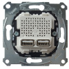 SCHNEIDER Zásuvka MERTEN 4366-0100 2xUSB nabíjecí