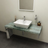 SAPHO AVICE doska pod umývadlo, rôzne dĺžky, šírka 50cm, MDF/lamino, aquamarine - 220 cm