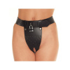 Rimba Chastity Belt with Two Holes In Crotch Padlock Included Kožený pás cudnosti pro ženy Velikost M/L - S-M